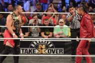 Shinsuke Nakamura and Samoa Joe prepare to face each other at NXT Brooklyn